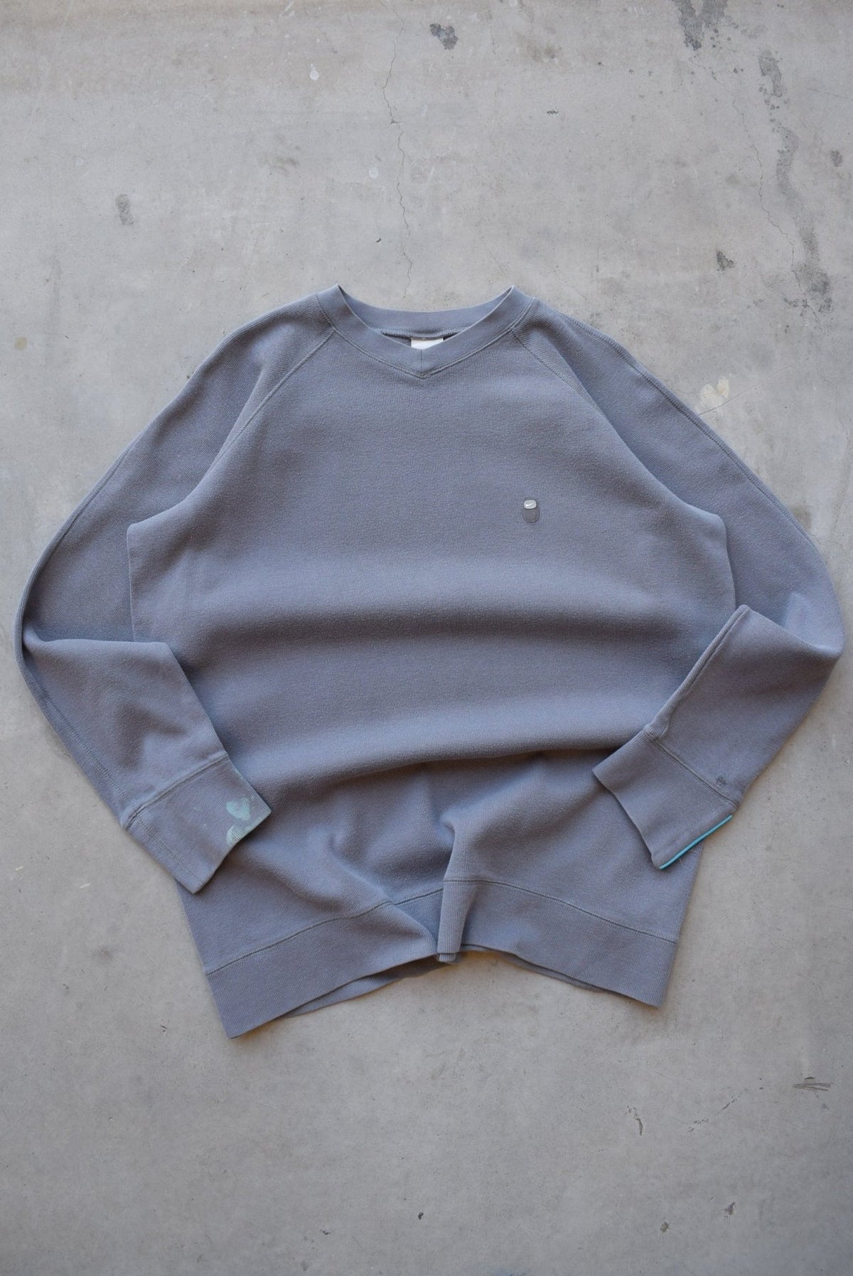 Nike Grey Embroidered Swoosh Crewneck — 2000s (L/XL) - Retrospective Store