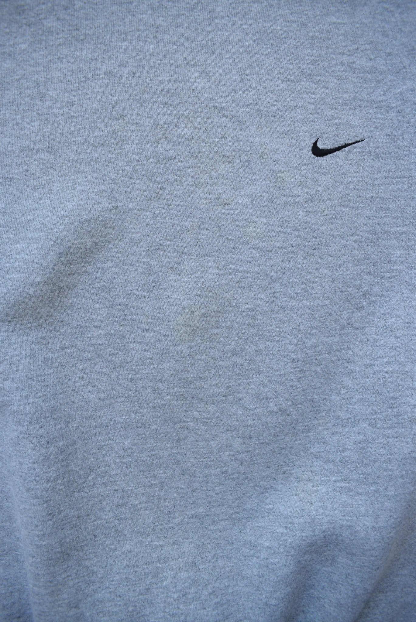 Nike Grey Embroidered Swoosh Crewneck — 2000s (S/M) - Retrospective Store