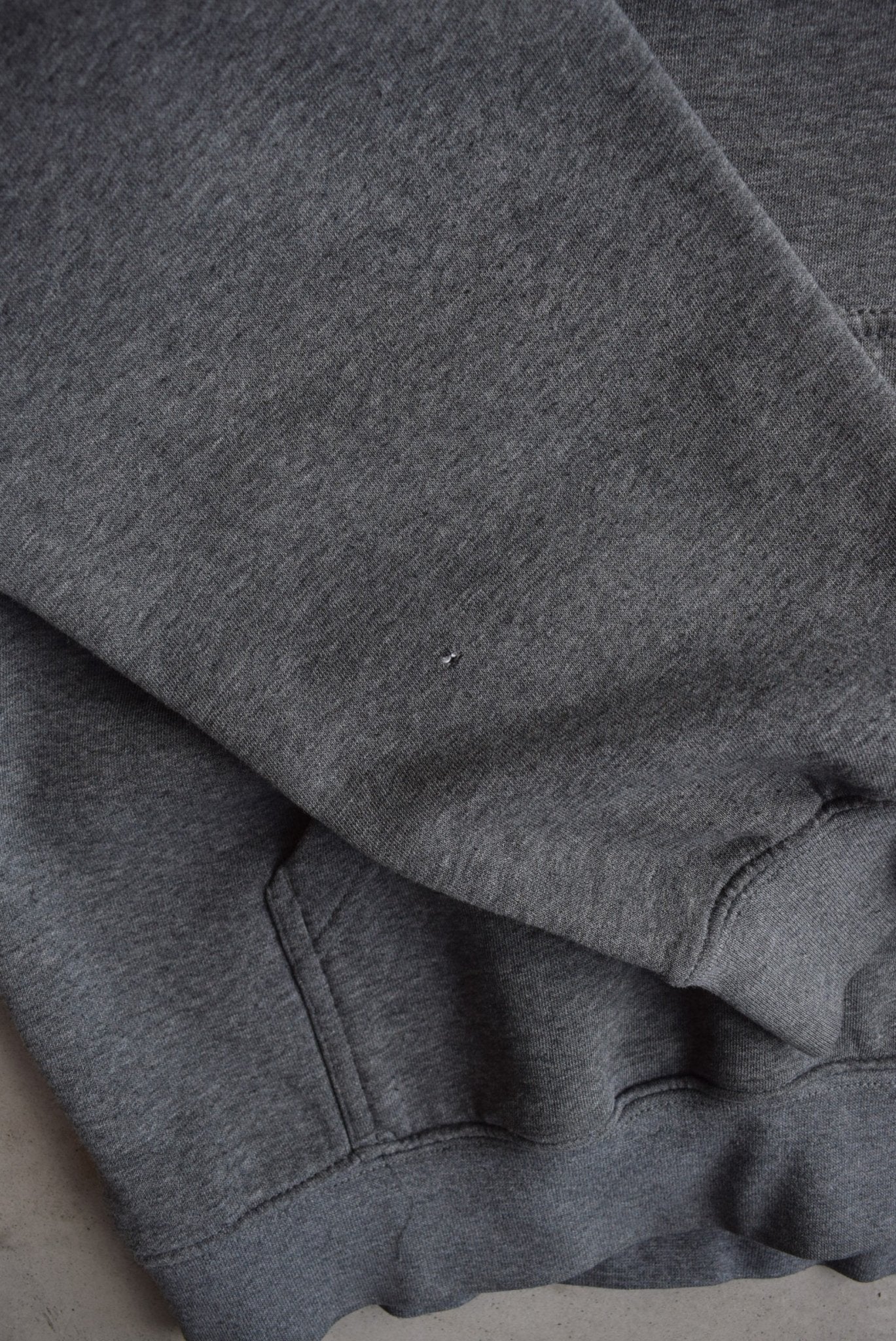 Nike Grey Embroidered Swoosh Hoodie — 2000s (XL/XXL) - Retrospective Store