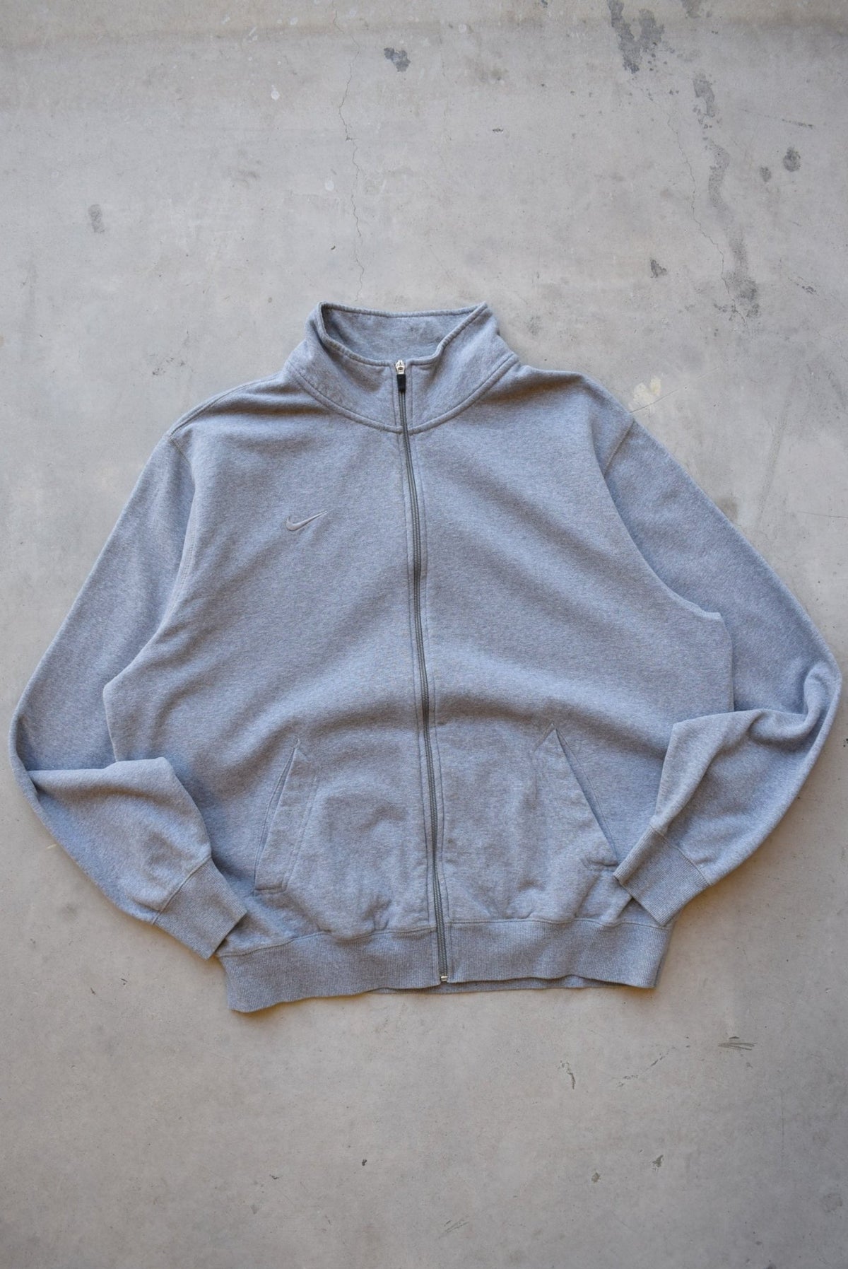 Nike Grey Embroidered Swoosh Jacket — 2000s (XL) - Retrospective Store