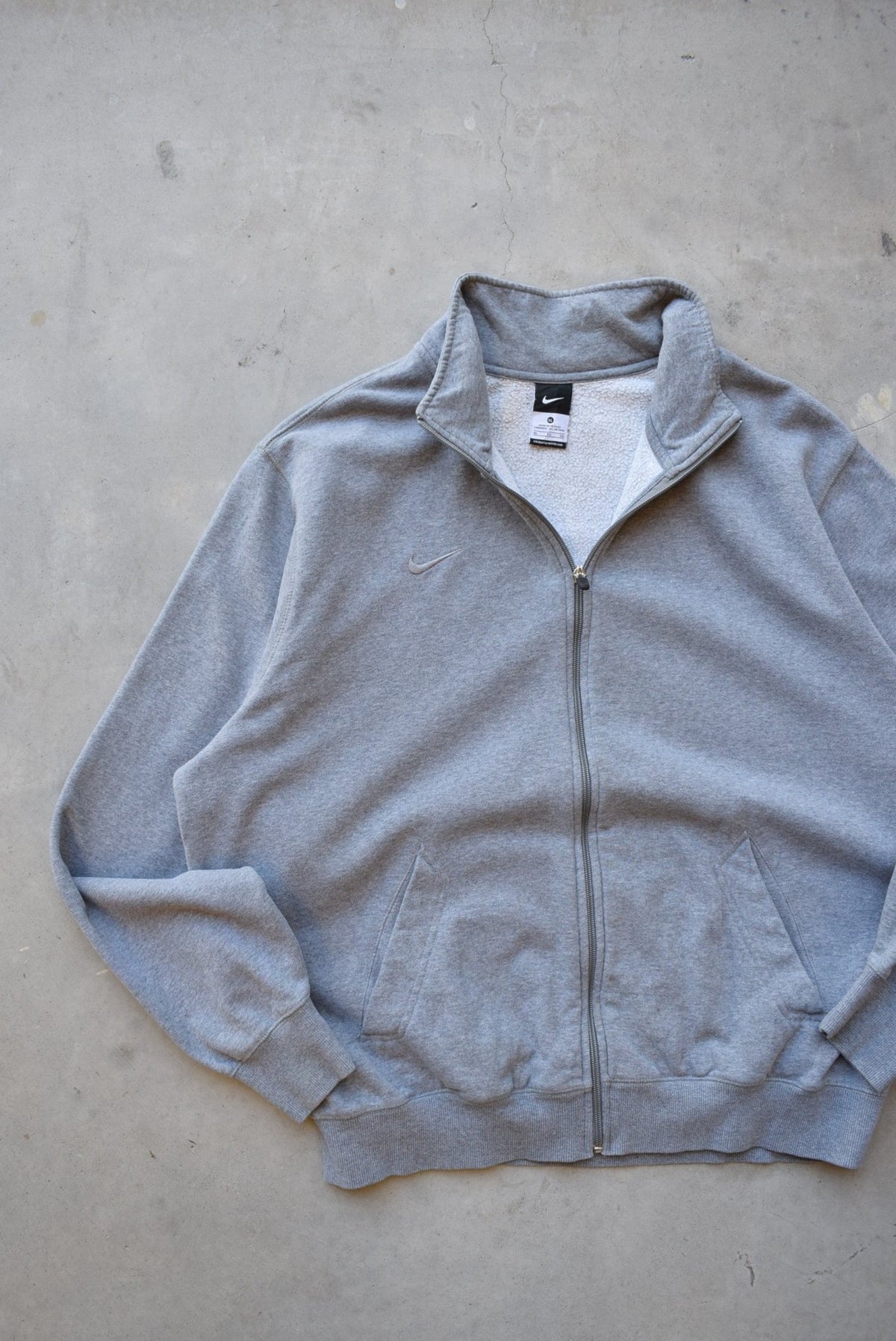 Nike Grey Embroidered Swoosh Jacket — 2000s (XL) - Retrospective Store