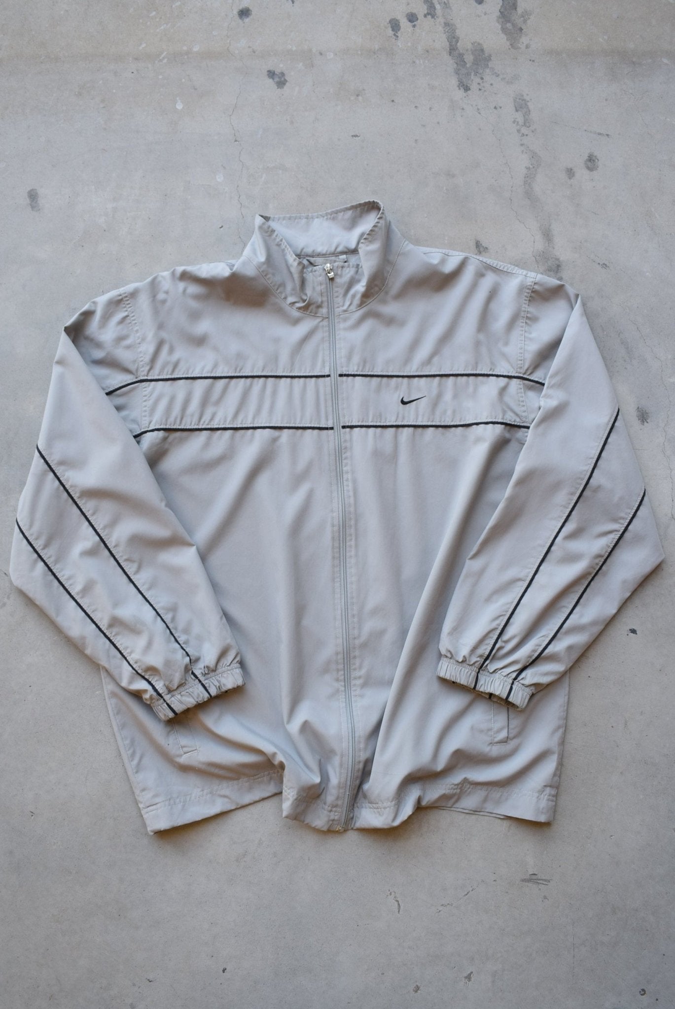 Nike Grey Embroidered Swoosh Jacket — 2000s (XXL) - Retrospective Store