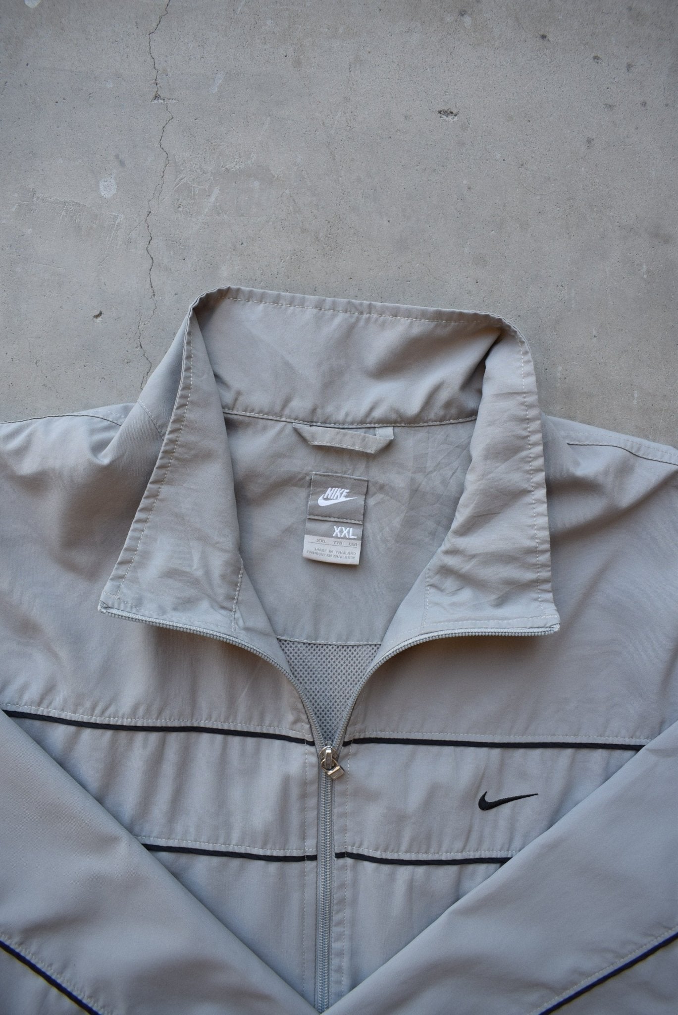 Nike Grey Embroidered Swoosh Jacket — 2000s (XXL) - Retrospective Store
