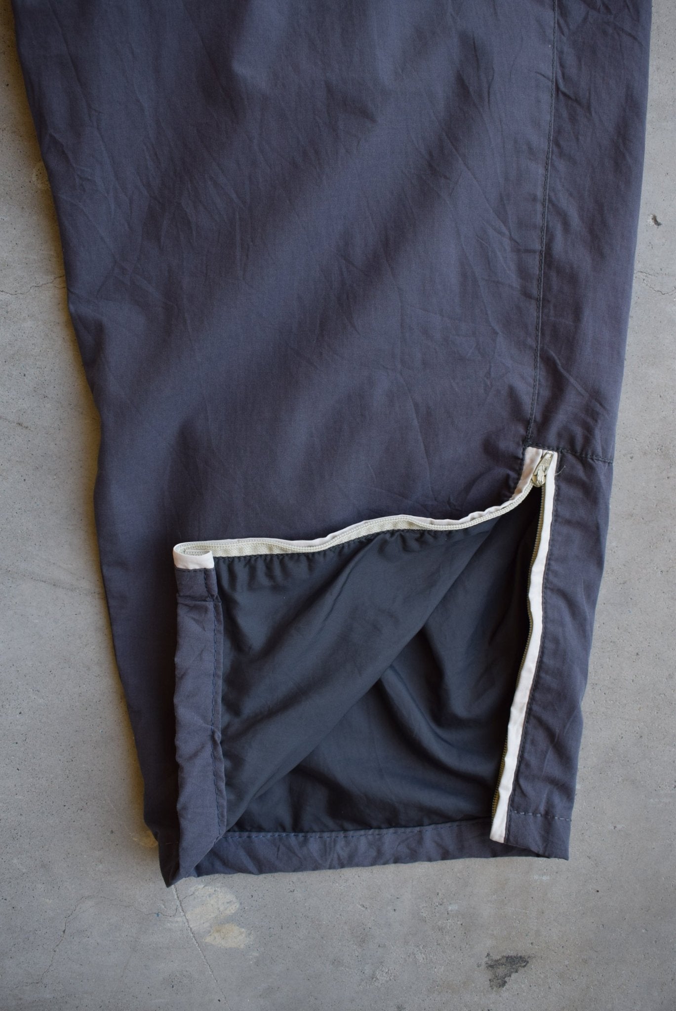 Nike Grey Embroidered Swoosh Track Pants — 2000s (M) - Retrospective Store