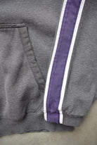 Nike Grey & Purple Embroidered Spellout Full-Zip Hoodie — 2000s (M) - Retrospective Store