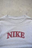 Nike Grey Spellout Tee — 2000s (M) - Retrospective Store