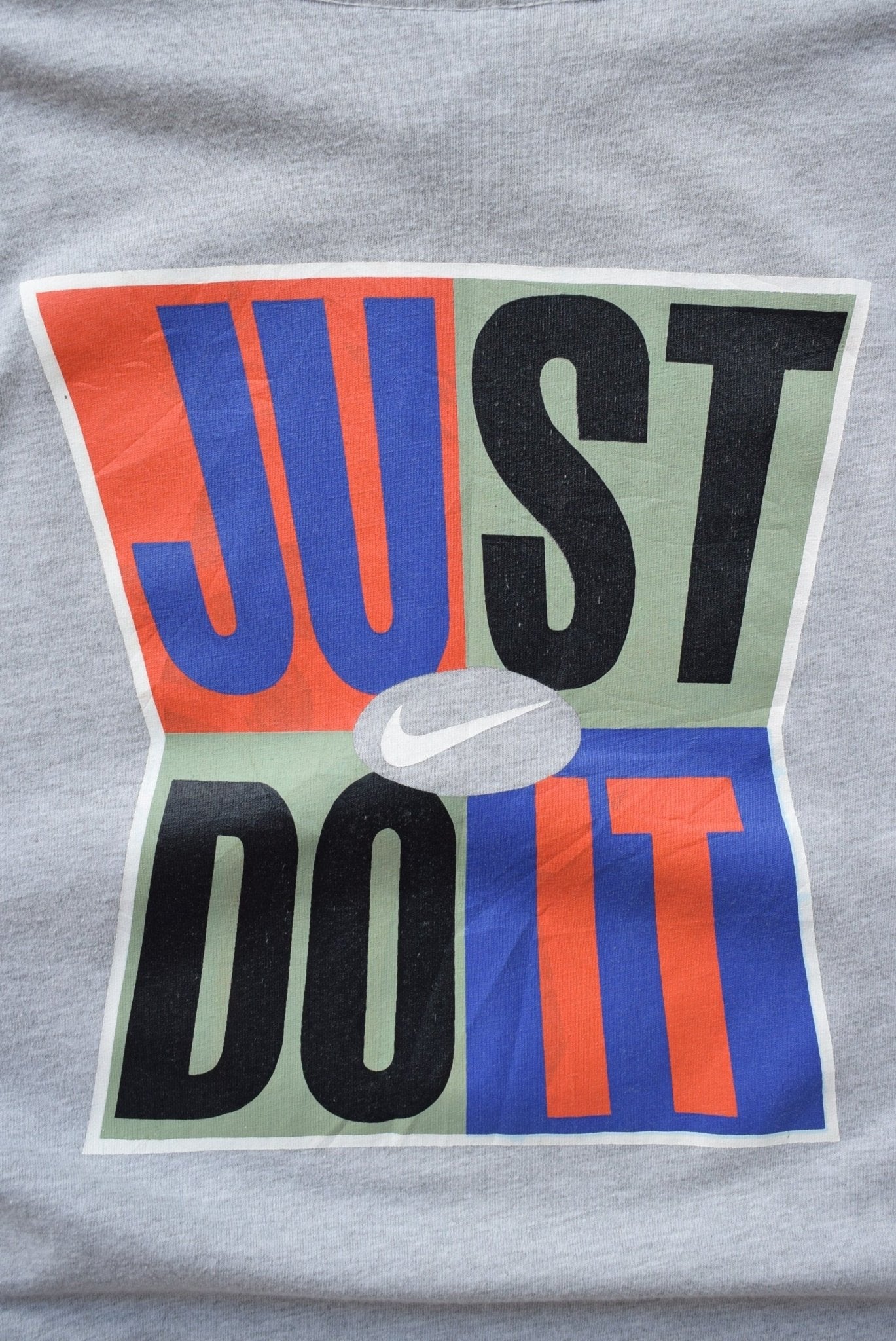 Nike Grey Swoosh Tee — 1990s (M) - Retrospective Store