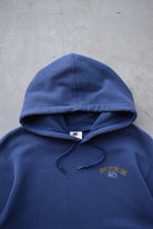 Nike Navy Embroidered Spellout Hoodie — 1990s (S) - Retrospective Store