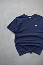 Nike Navy Embroidered Spellout Tee — 1990s (M/L) - Retrospective Store