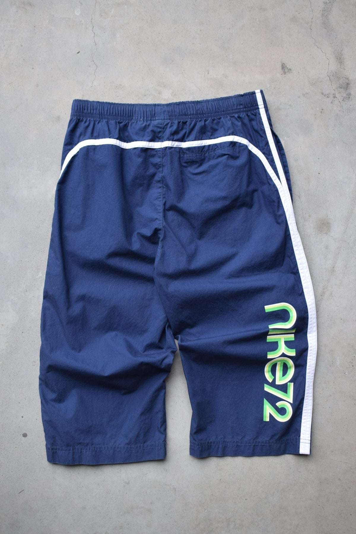 Nike Navy Embroidered Swoosh 3/4 Track Pants — 2000s (XS/S) - Retrospective Store