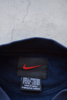 Nike Navy Embroidered Swoosh Crewneck — 1990s (L) - Retrospective Store