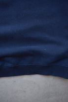 Nike Navy Embroidered Swoosh Crewneck — 1990s (L) - Retrospective Store