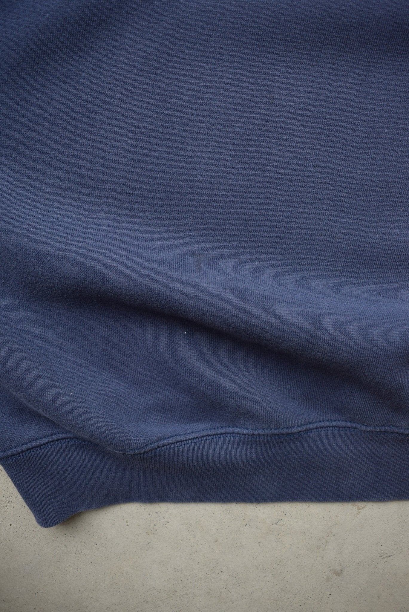 Nike Navy Embroidered Swoosh Crewneck — 1990s (XL) - Retrospective Store