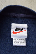Nike Navy Embroidered Swoosh Crewneck — 1990s (XL) - Retrospective Store