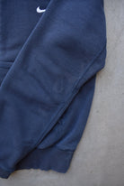 Nike Navy Embroidered Swoosh Full-Zip Hoodie — 2000s (XS) - Retrospective Store