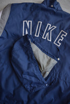 Nike Navy Embroidered Swoosh Heavyweight Jacket — 1990s (L/XL) - Retrospective Store