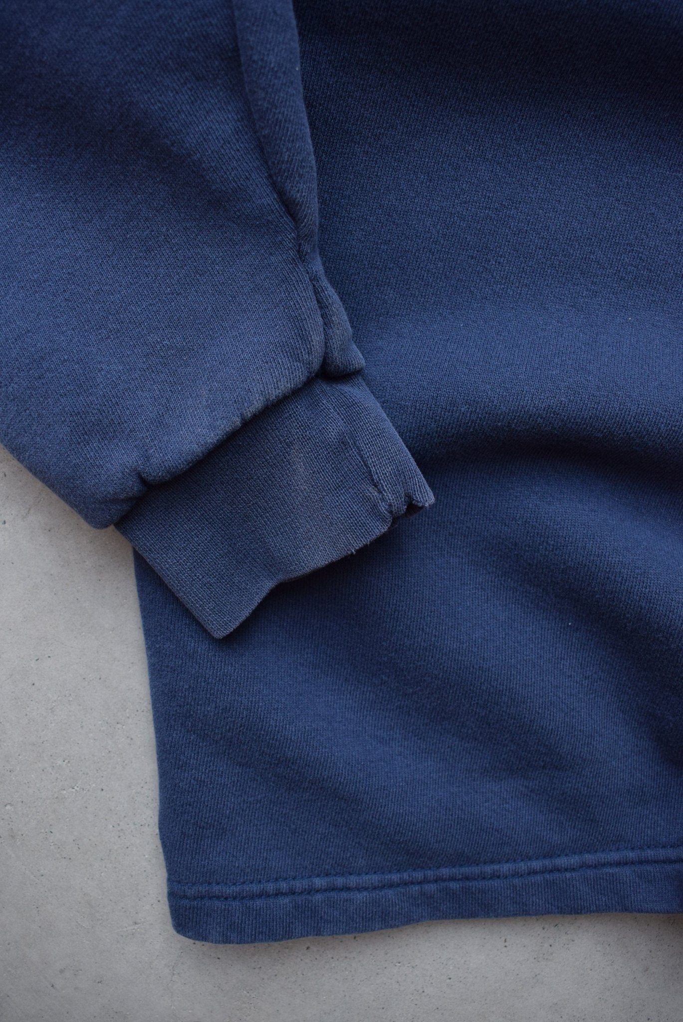 Nike Navy Embroidered Swoosh Quarter Zip — 1990s (M) - Retrospective Store
