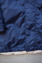 Nike Navy Heavyweight Embroidered Swoosh Jacket — 1990s (L/XL) - Retrospective Store