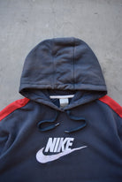 Nike Navy & Red Embroidered Spellout Hoodie — 2000s (M/L) - Retrospective Store
