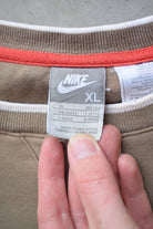 Nike Olive Green Embroidered Swoosh Crewneck — 2000s (L) - Retrospective Store