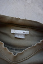Nike Olive-Green Embroidered Swoosh Crewneck — 2000s (XXL) - Retrospective Store