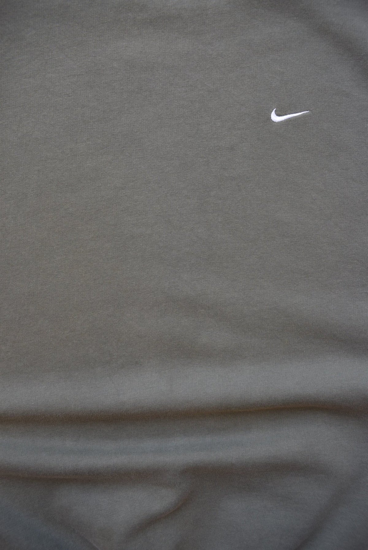 Nike Olive-Green Embroidered Swoosh Crewneck — 2000s (XXL) - Retrospective Store