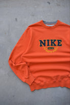 Nike Orange Embroidered Spellout Crewneck — 2000s (L/XL) - Retrospective Store