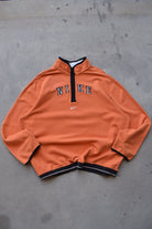 Nike Orange Embroidered Spellout Quarter Zip — 1990s (XXL/3XL) - Retrospective Store