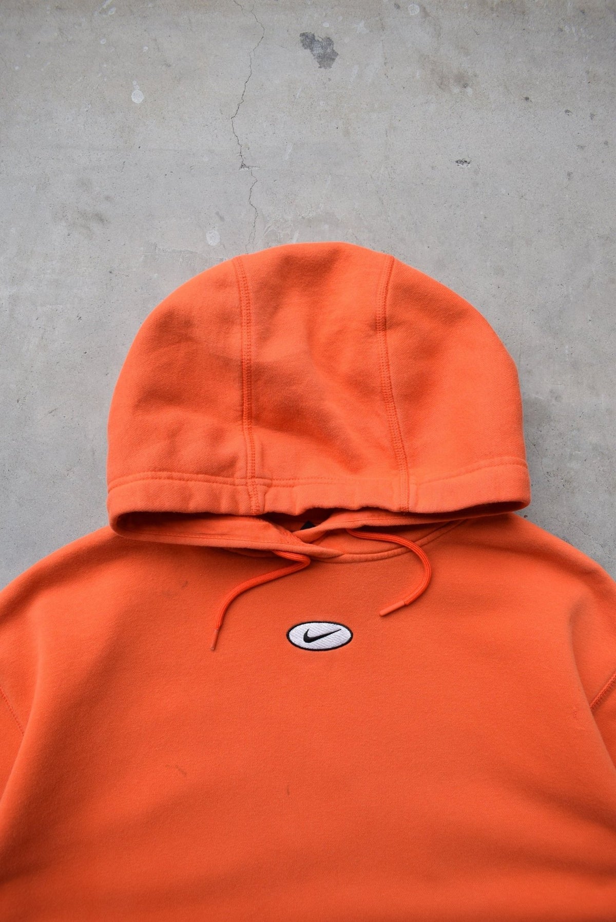 Nike Orange Embroidered Swoosh Hoodie — 2000s (S) - Retrospective Store