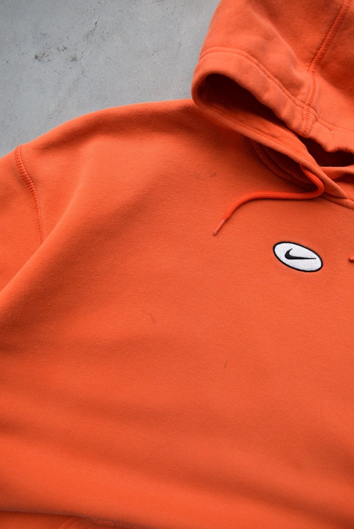 Nike Orange Embroidered Swoosh Hoodie — 2000s (S) - Retrospective Store