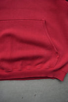 Nike Red Embroidered Centre Swoosh Hoodie — 1990s (M) - Retrospective Store