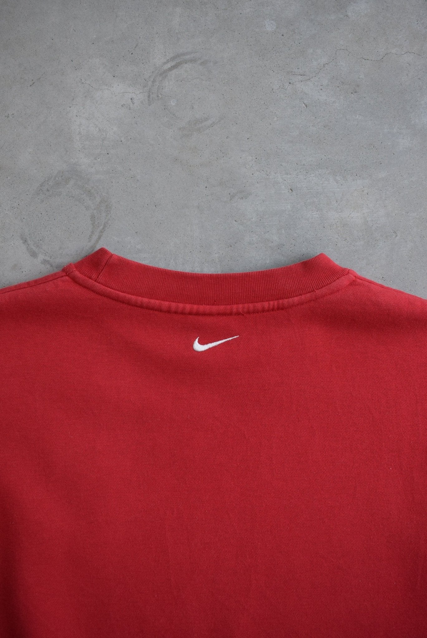 Nike Red Embroidered Logo Crewneck — 2000s (S/M) - Retrospective Store