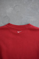 Nike Red Embroidered Logo Crewneck — 2000s (S/M) - Retrospective Store
