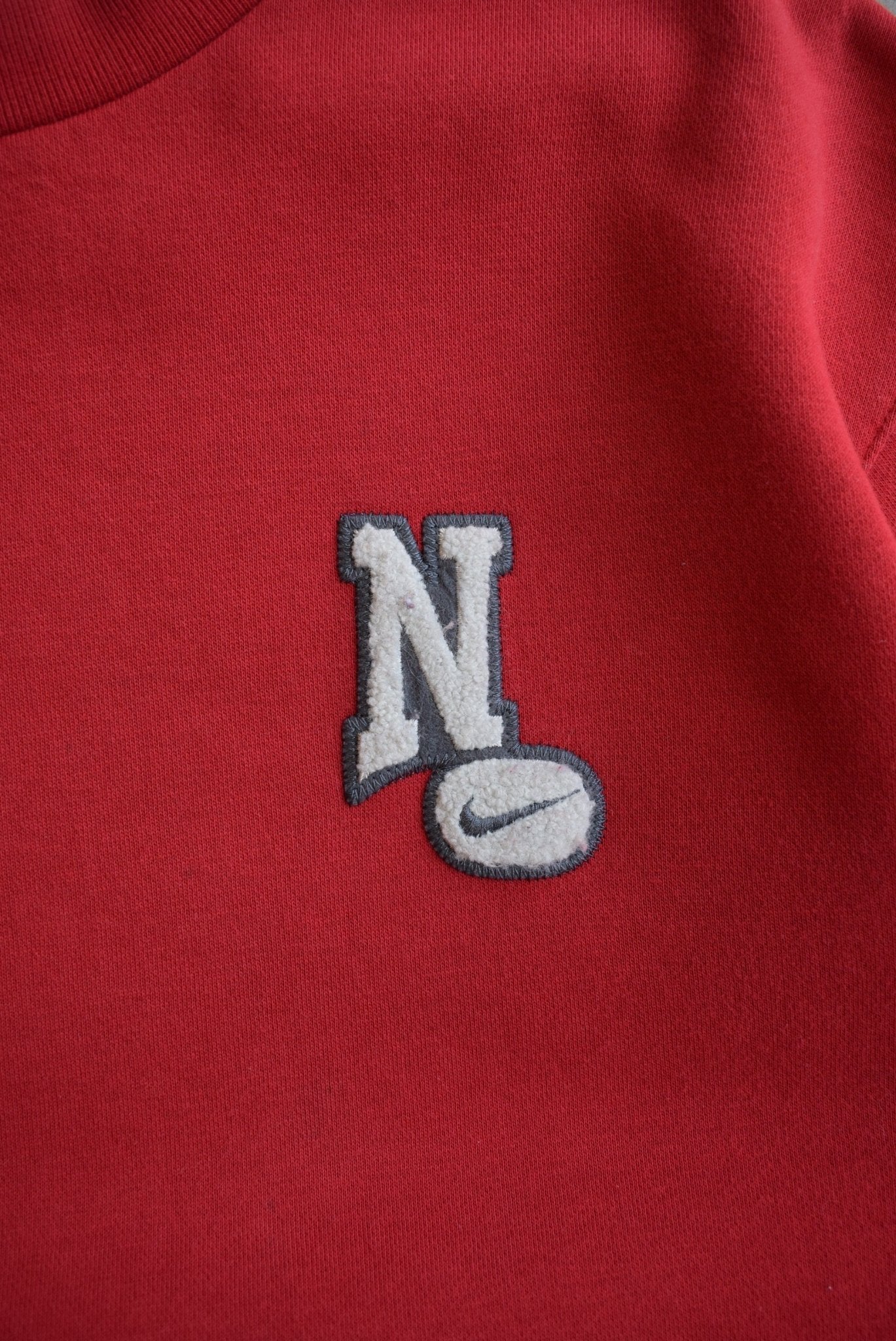 Nike Red Embroidered Logo Crewneck — 2000s (S/M) - Retrospective Store