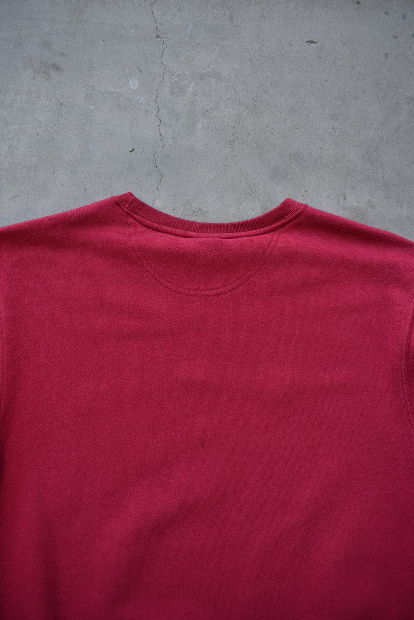 Nike Red Embroidered Spellout Crewneck — 1990s (S) - Retrospective Store