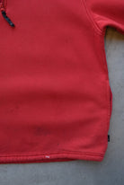 Nike Red Embroidered Spellout Quarter Zip — 2000s (L) - Retrospective Store
