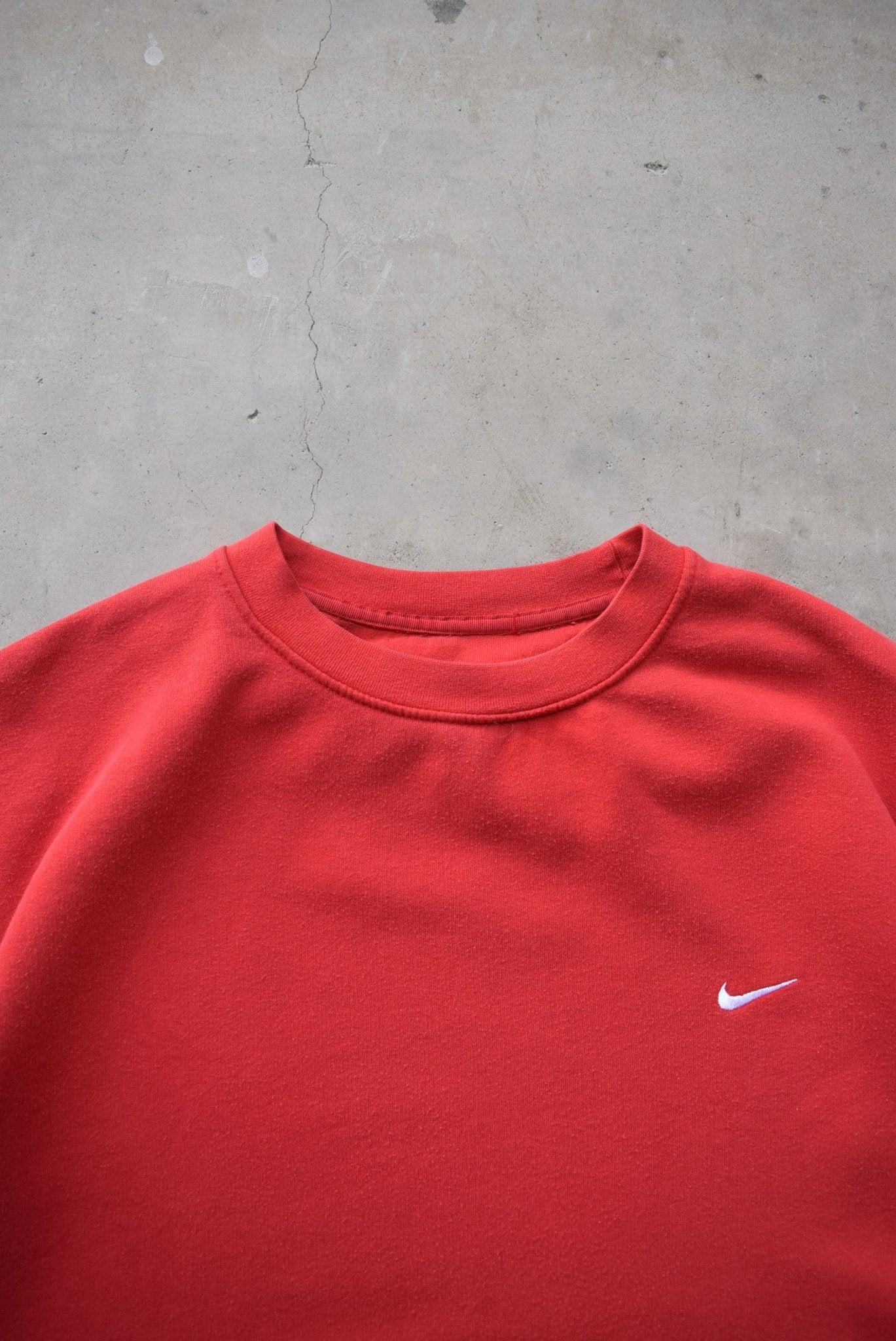 Nike Red Embroidered Swoosh Crewneck — 2000s (L/XL) - Retrospective Store