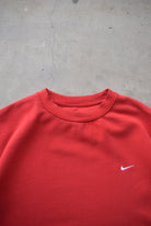 Nike Red Embroidered Swoosh Crewneck — 2000s (L/XL) - Retrospective Store