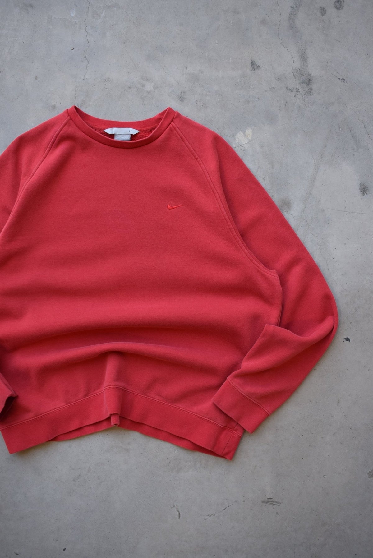 Nike Red Embroidered Swoosh Crewneck — 2000s (L/XL) - Retrospective Store