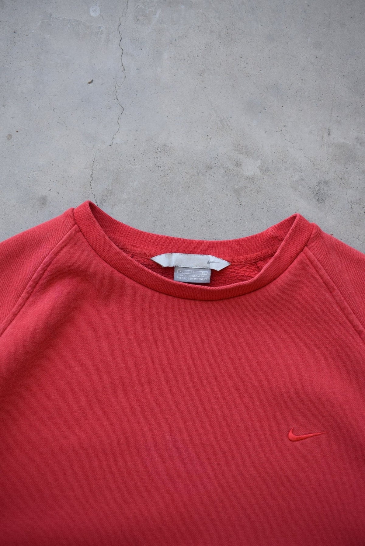 Nike Red Embroidered Swoosh Crewneck — 2000s (L/XL) - Retrospective Store
