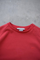 Nike Red Embroidered Swoosh Crewneck — 2000s (L/XL) - Retrospective Store