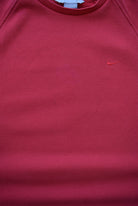 Nike Red Embroidered Swoosh Crewneck — 2000s (L/XL) - Retrospective Store