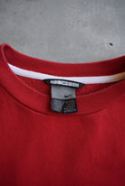 Nike Red Embroidered Swoosh Crewneck — 2000s (L/XL) - Retrospective Store