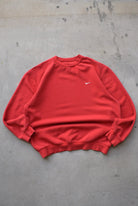 Nike Red Embroidered Swoosh Crewneck — 2000s (L/XL) - Retrospective Store