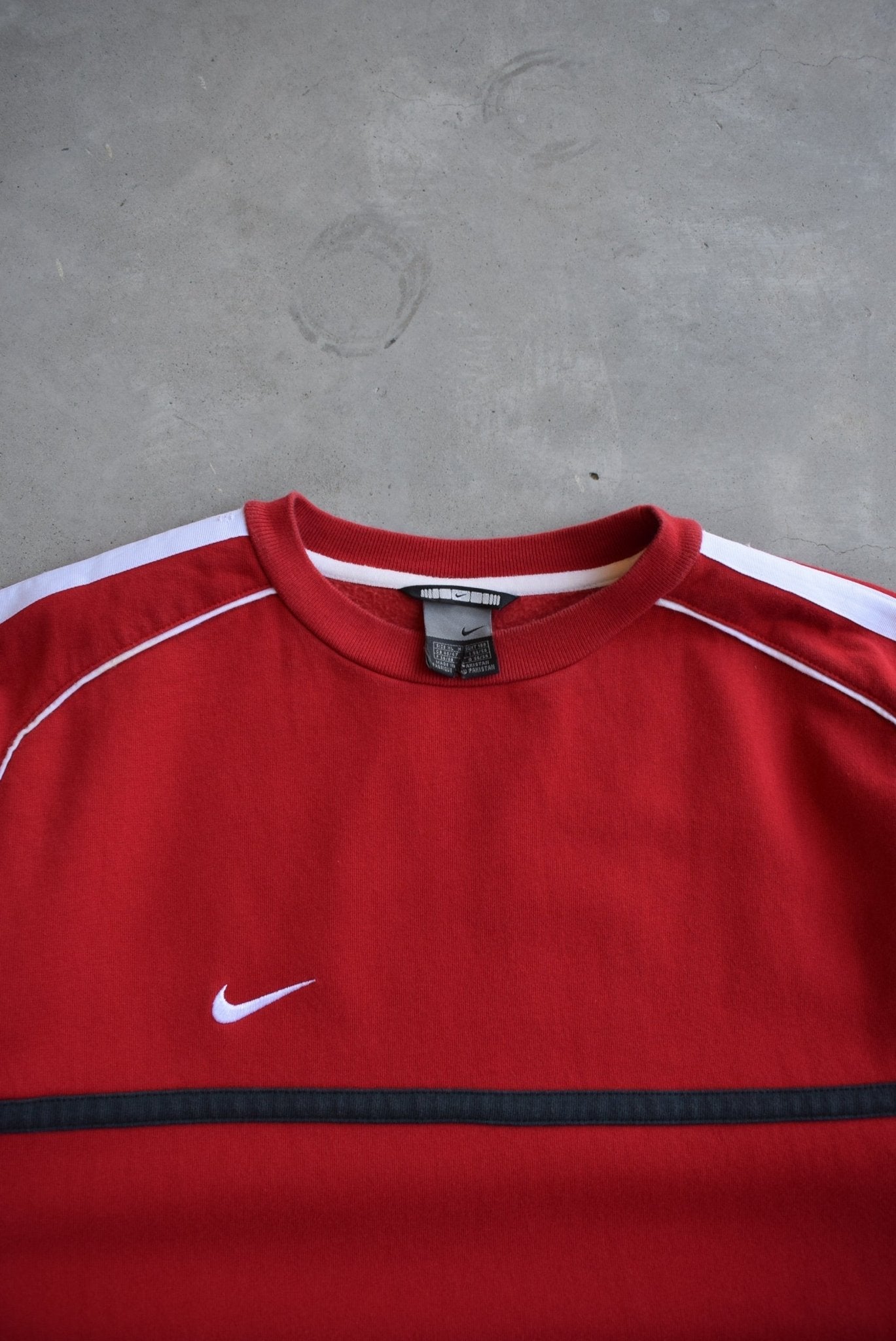 Nike Red Embroidered Swoosh Crewneck — 2000s (L/XL) - Retrospective Store