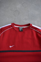 Nike Red Embroidered Swoosh Crewneck — 2000s (L/XL) - Retrospective Store