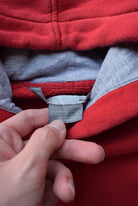Nike Red Embroidered Swoosh Hoodie — 2000s (L) - Retrospective Store