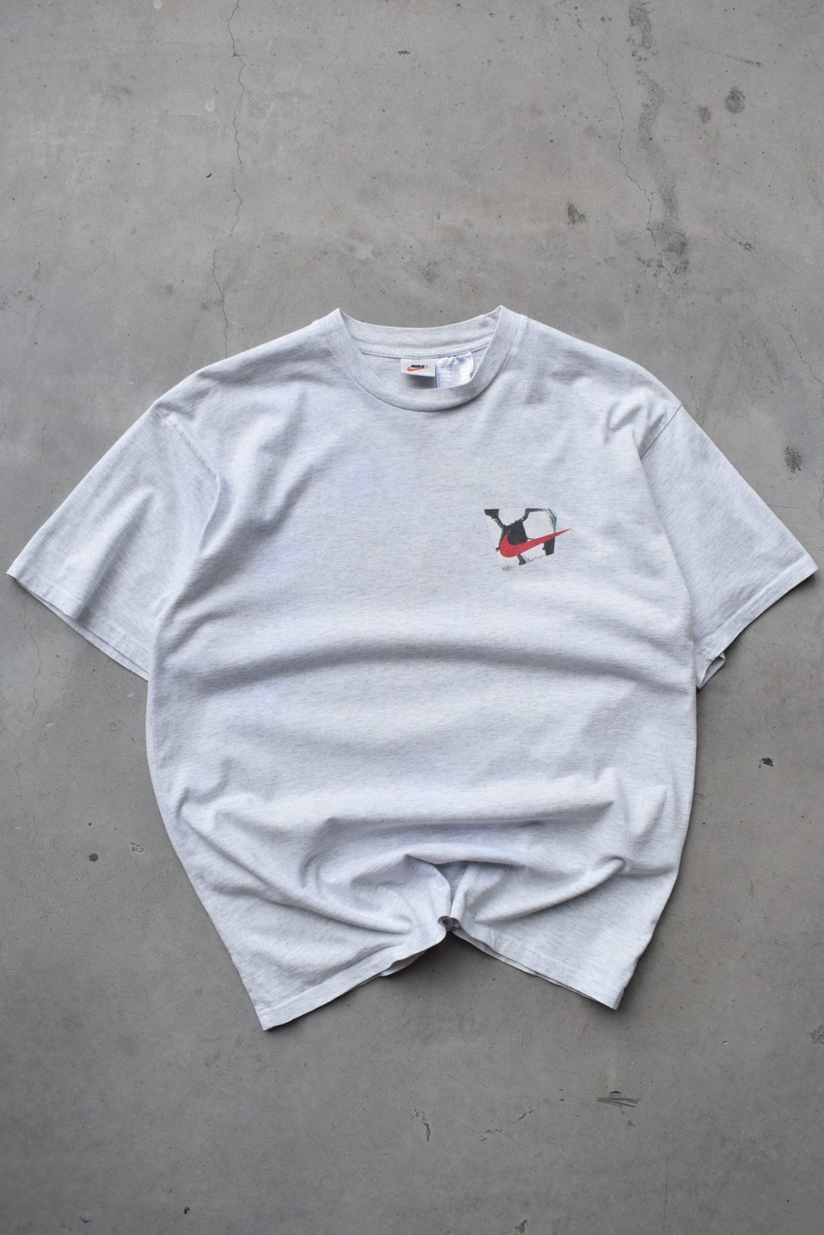 Nike Soccer Grey Graphic Tee — 1990s (M/L) - Retrospective Store