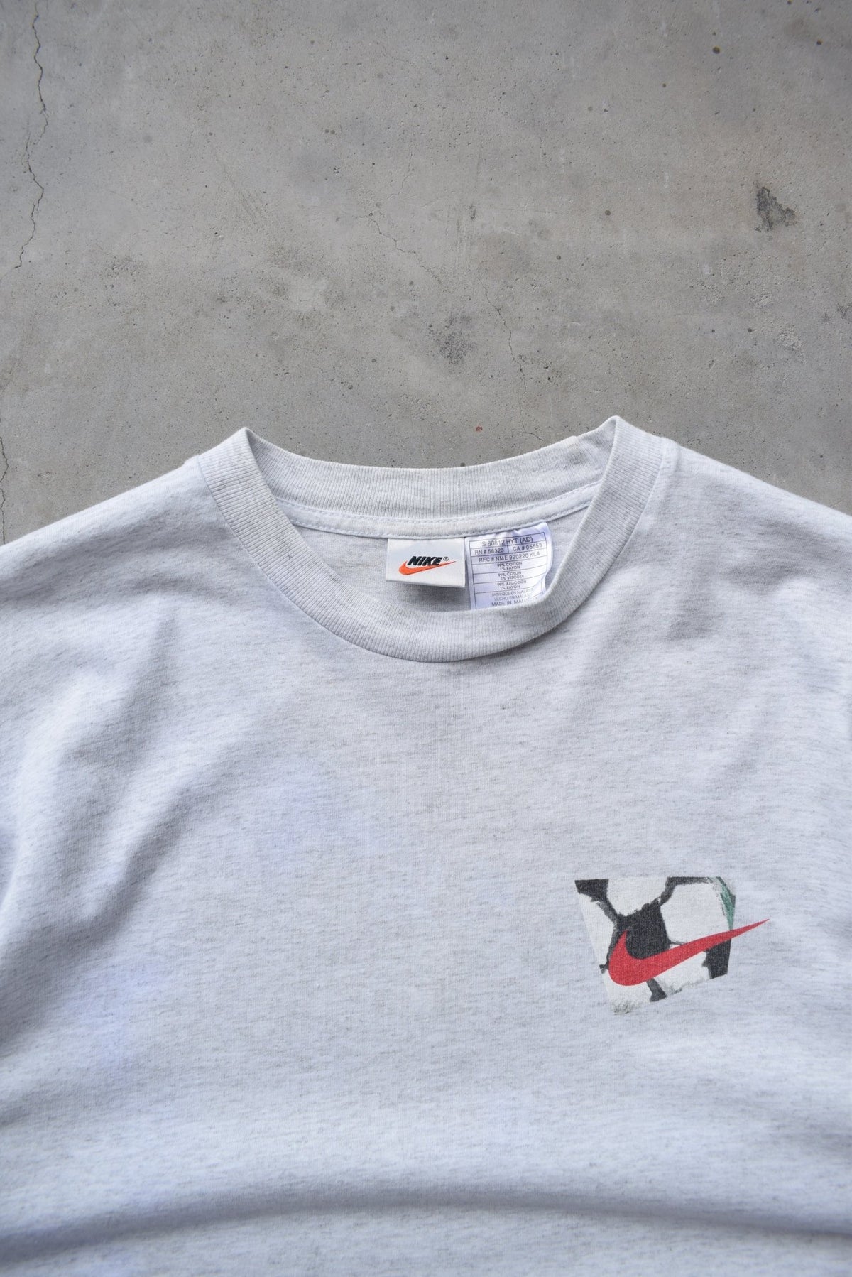Nike Soccer Grey Graphic Tee — 1990s (M/L) - Retrospective Store