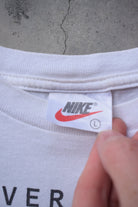 Nike Soccer x University of New Hampshire White Graphic Tee — 1990s (L) - Retrospective Store